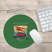 Thumbnail for VINTAGE G4347 - The Cog Railway Race - Designed Mouse Pads design on green round