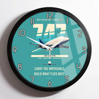Thumbnail for Boeing 747-400 Dreamlifter design on turquoise framed wall clock