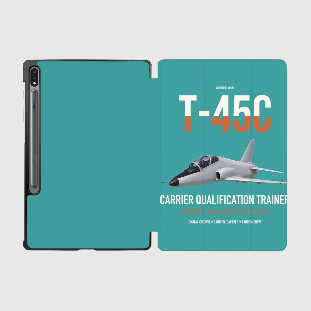 T-45C Goshawk design on turquoise samsung tablet tablet case