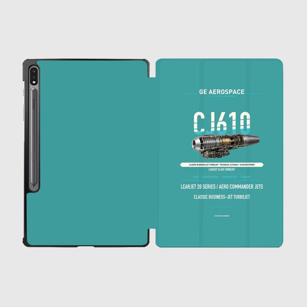 CJ610 design on turquoise samsung tablet tablet case