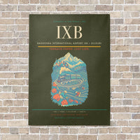 Thumbnail for Bagdogra International Airport IXB — Siliguri vertical canvas print - no frame - green army background