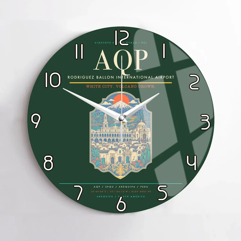 Rodriguez Ballon International Airport AQP Wall-Clock No-Frame - Dark Green
