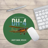 Thumbnail for Airco DH-4 Liberty Plane design on green round mouse pad
