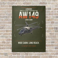 Thumbnail for Leonardo AW149 vertical canvas print - no frame - green army background