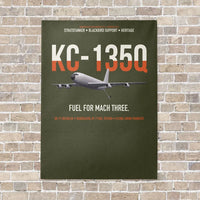 Thumbnail for KC-135Q Blackbird Tanker vertical canvas print - no frame - green army background