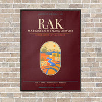 Thumbnail for Marrakech Menara Airport RAK - Canvas Framed - Dark Red
