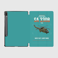 Thumbnail for Aérospatiale SA 330B Puma design on turquoise samsung tablet tablet case