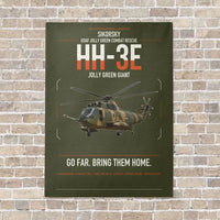 Thumbnail for Sikorsky HH-3E Jolly Green Giant vertical canvas print - no frame - green army background