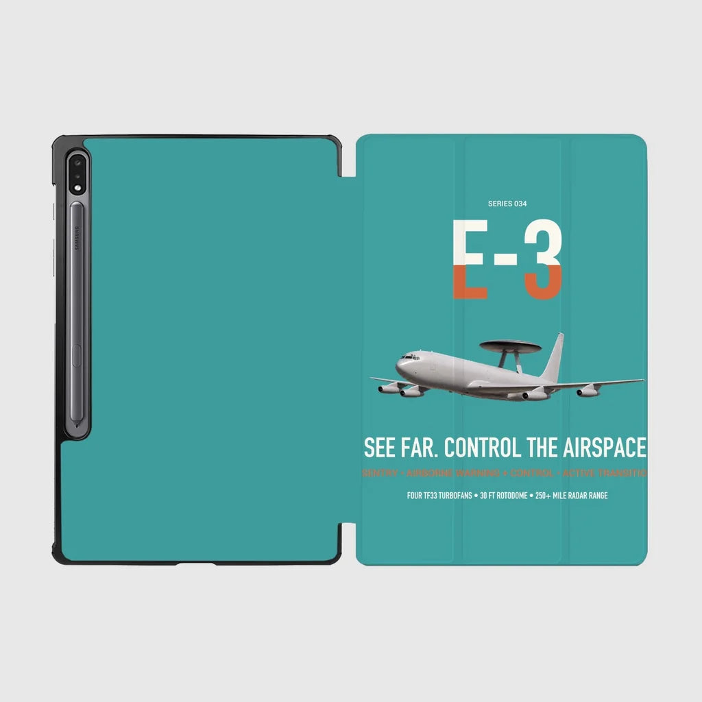 E-3 Sentry AWACS design on turquoise samsung tablet tablet case