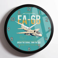 Thumbnail for EA-6B Prowler design on turquoise framed wall clock