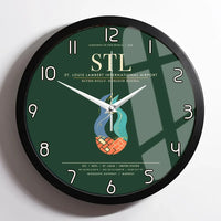 Thumbnail for St. Louis Lambert International Airport STL Wall-Clock Framed - Dark Green