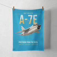 Thumbnail for A-7E Corsair II design on turquoise towel