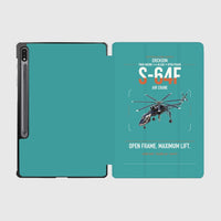 Thumbnail for Erickson S-64F Air Crane design on turquoise samsung tablet tablet case