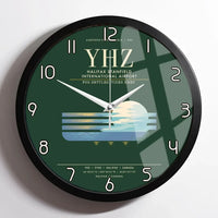 Thumbnail for Halifax Stanfield International Airport YHZ Wall-Clock Framed - Dark Green
