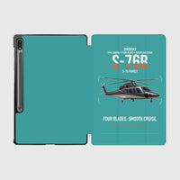 Thumbnail for Sikorsky S-76B design on turquoise samsung tablet tablet case