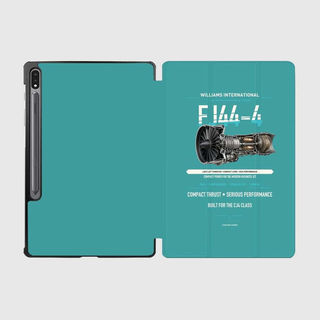 FJ44-4 design on turquoise samsung tablet tablet case