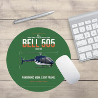 Thumbnail for Bell 505 design on green round mouse pad