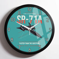 Thumbnail for SR-71A Blackbird design on turquoise framed wall clock