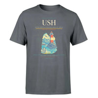 Thumbnail for Malvinas Argentinas International Airport (USH) T-Shirt single-side front print in Gray | malvinas-argentinas-international-airport-ush-double-side-t-shirt