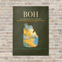 Thumbnail for Bournemouth Airport BOH - Canvas No Frame - Green Army