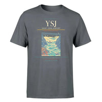 Thumbnail for Saint John Airport (YSJ) T-Shirt single-side front print in Gray | saint-john-airport-ysj-double-side-t-shirt