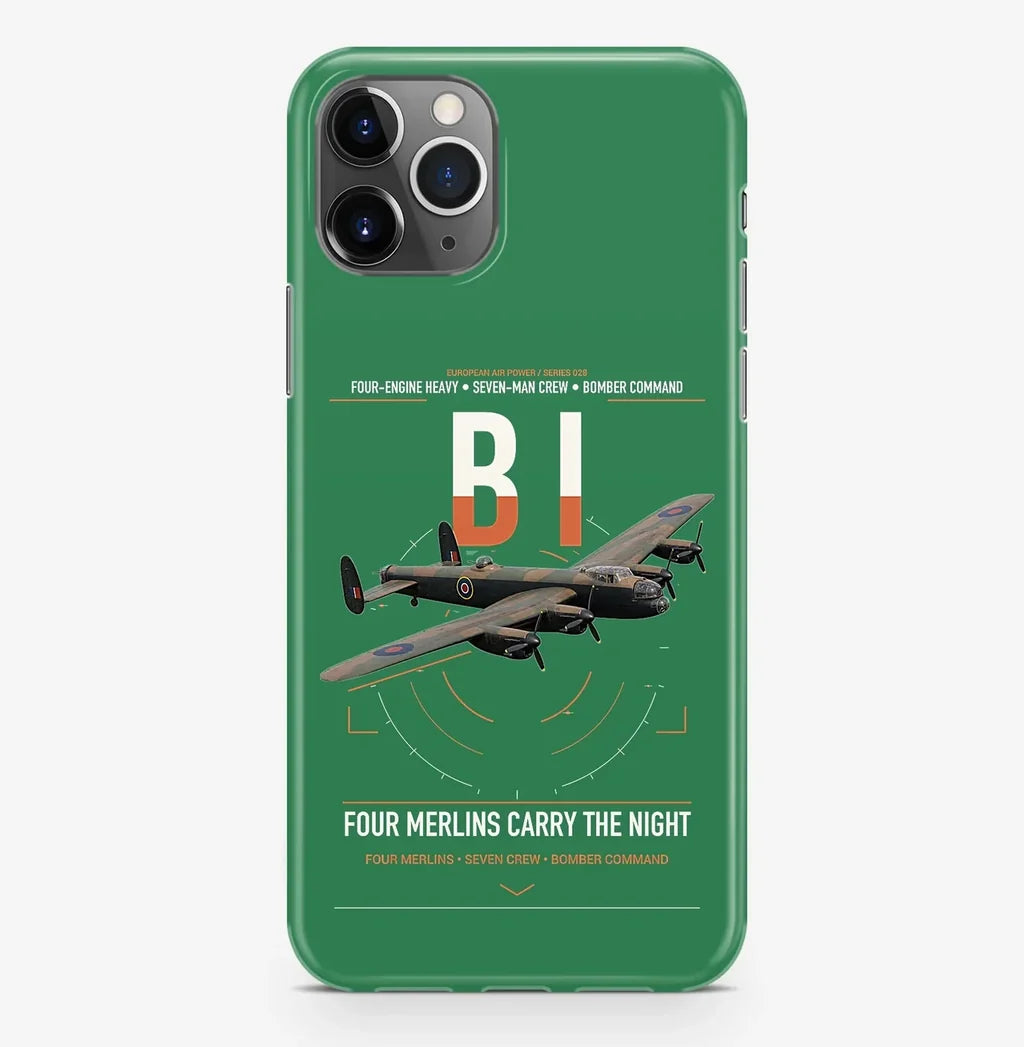 Avro Lancaster B I design on green magsafe iphone case, for iPhone Pro Max