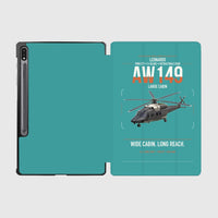 Thumbnail for Leonardo AW149 design on turquoise samsung tablet tablet case