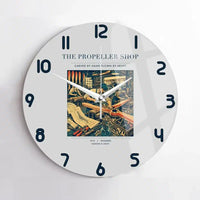 Thumbnail for VINTAGE G4014 - The Propeller Shop - Designed Wall Clocks design on lightgray no-frame
