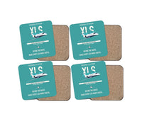 Thumbnail for Cessna Citation XLS design on turquoise 4 pieces set coaster