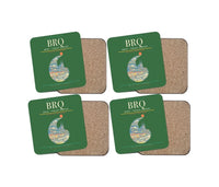 Thumbnail for Brno - Turany Airport BRQ Coaster 4-Pieces-Set - Green