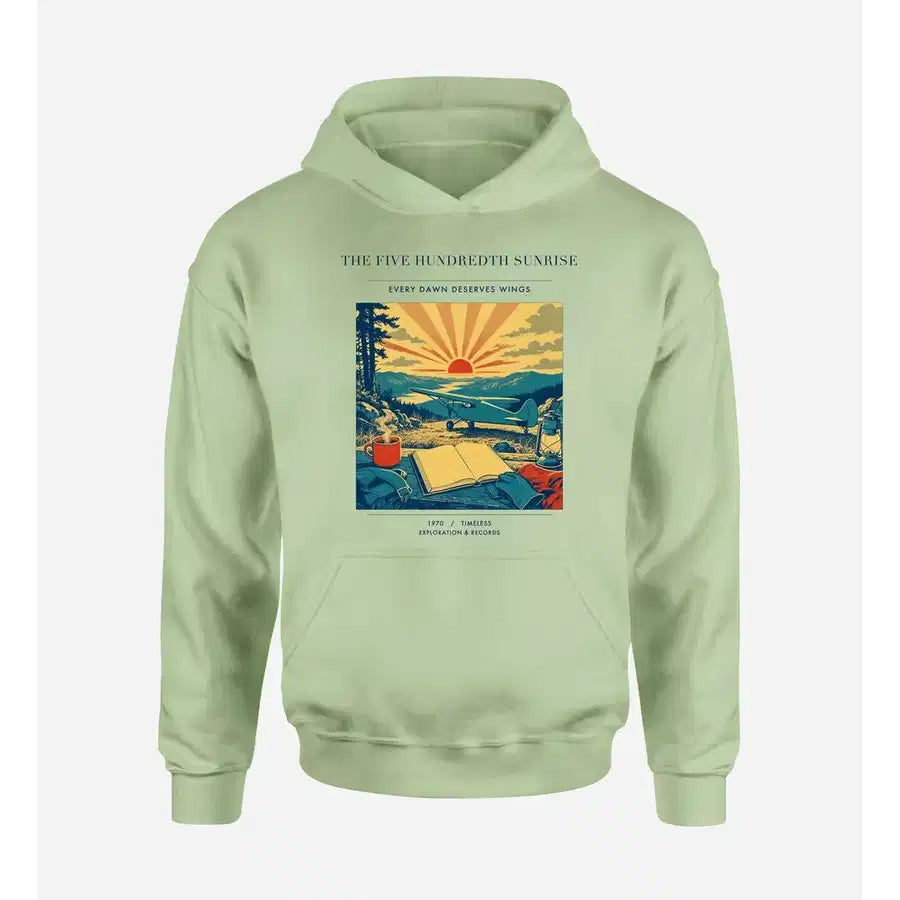 VINTAGE G4500 - The Five Hundredth Sunrise - Premium Hoodie design on lightgreen premium