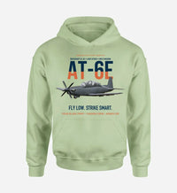 Thumbnail for AT-6E WOLVERINE design on light green hoodie single side
