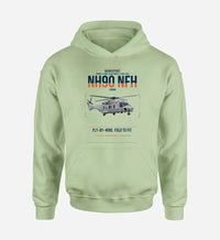 Thumbnail for NHIndustries NH90 NFH Caïman design on light green double-side hoodie, single-side print