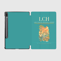 Thumbnail for Lake Charles Regional Airport (LCH) design on turquoise samsung tablet tablet case