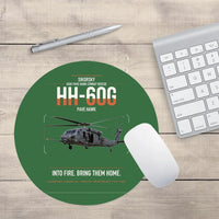 Thumbnail for Sikorsky HH-60G Pave Hawk design on green round mouse pad