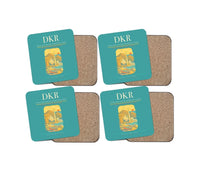 Thumbnail for Leopold Sedar Senghor International Airport (DKR) design on turquoise 4 pieces set coaster