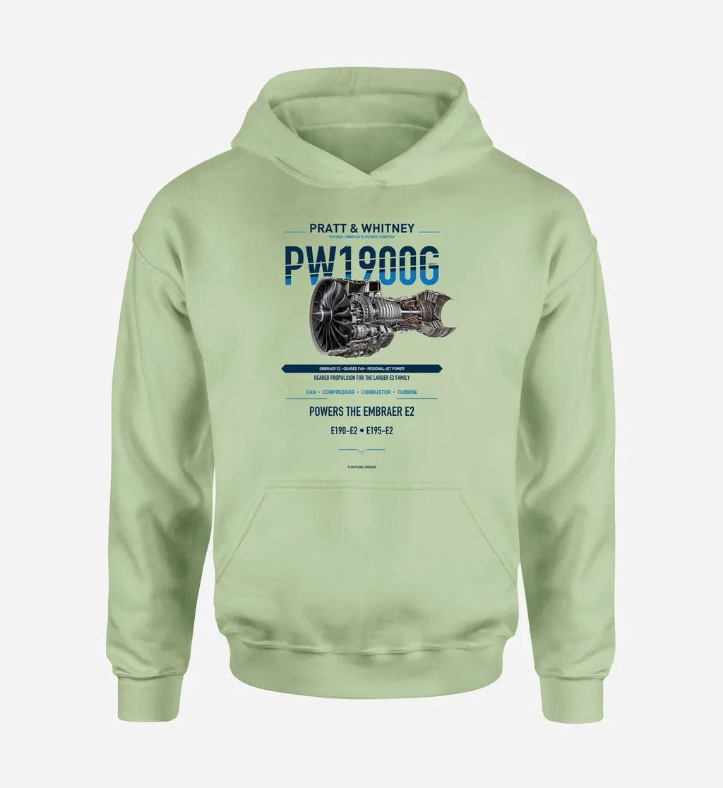 PW1900G design on light green hoodie single side