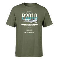 Thumbnail for Tecnam P2010 design on green army t-shirt, single-side print