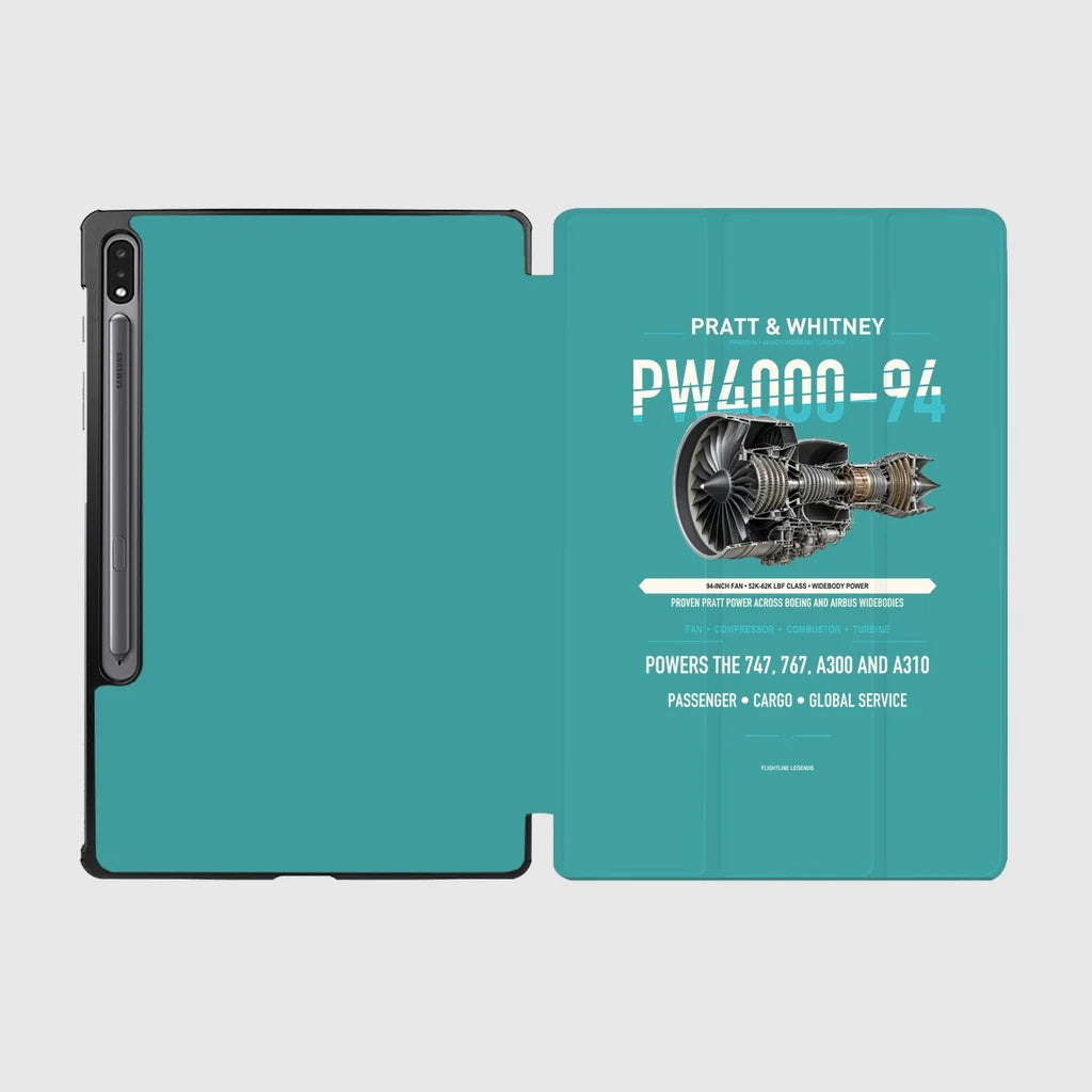 PW4000-94 design on turquoise samsung tablet tablet case