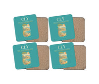 Thumbnail for Calvi - Sainte-Catherine Airport CLY Coaster 4-Pieces-Set - Turquoise
