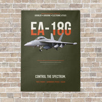 Thumbnail for EA-18G Growler Control The Spectrum vertical canvas print - no frame - green army background