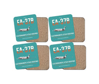 Thumbnail for EA-37B Compass Call design on turquoise 4 pieces set coaster