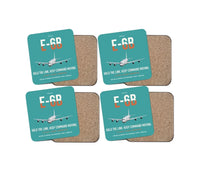 Thumbnail for E-6B Mercury design on turquoise 4 pieces set coaster