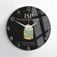 Thumbnail for Long Island MacArthur Airport ISP Wall-Clock No-Frame - Black