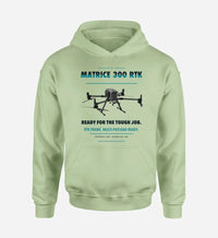 Thumbnail for DJI Matrice 300 RTK design on light green hoodie single side
