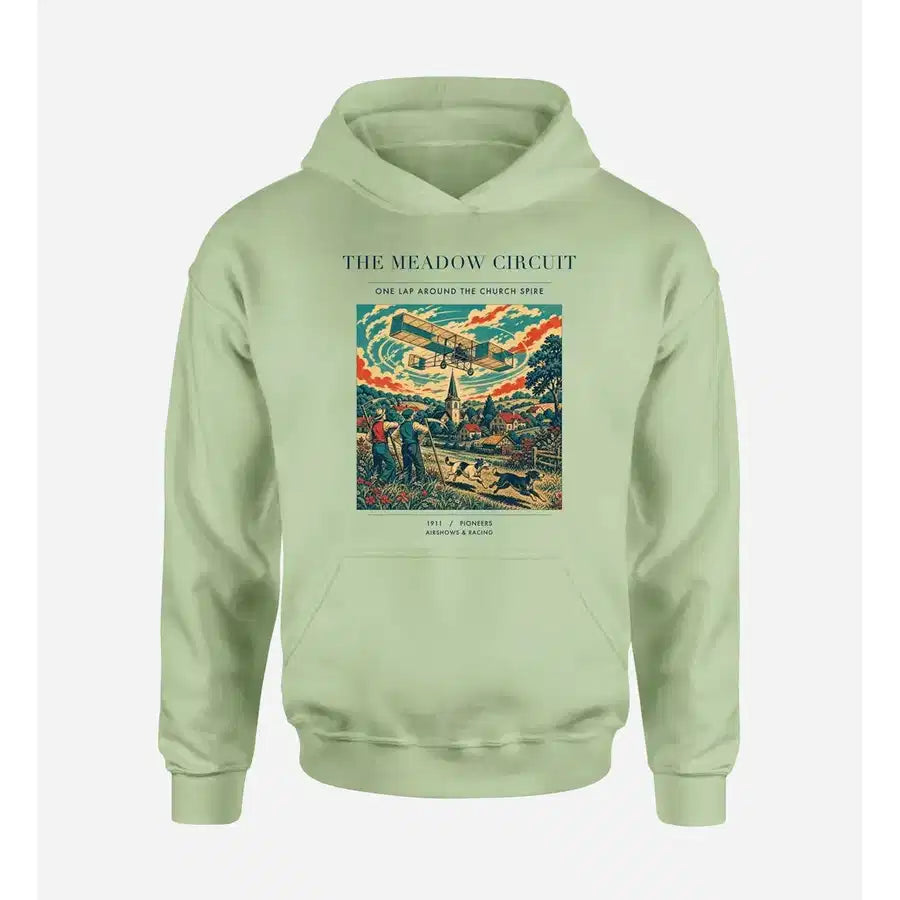 VINTAGE G4325 - The Meadow Circuit - Premium Hoodie design on lightgreen premium