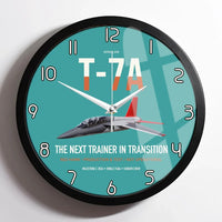 Thumbnail for T-7A Red Hawk design on turquoise framed wall clock