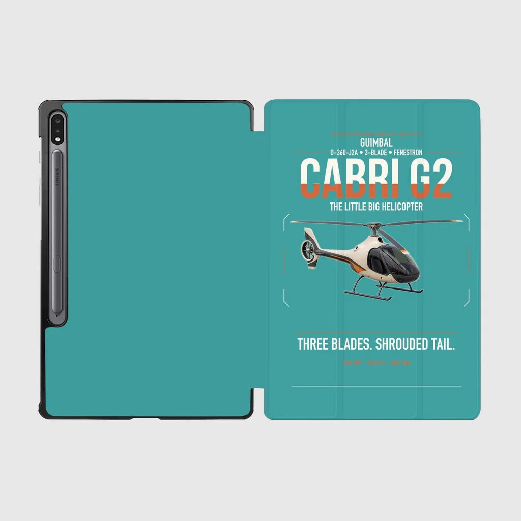 Guimbal Cabri G2 design on turquoise samsung tablet tablet case