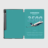 Thumbnail for Bombardier Challenger 3500 design on turquoise samsung tablet tablet case