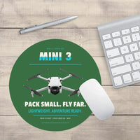 Thumbnail for DJI Mini 3 design on green round mouse pad